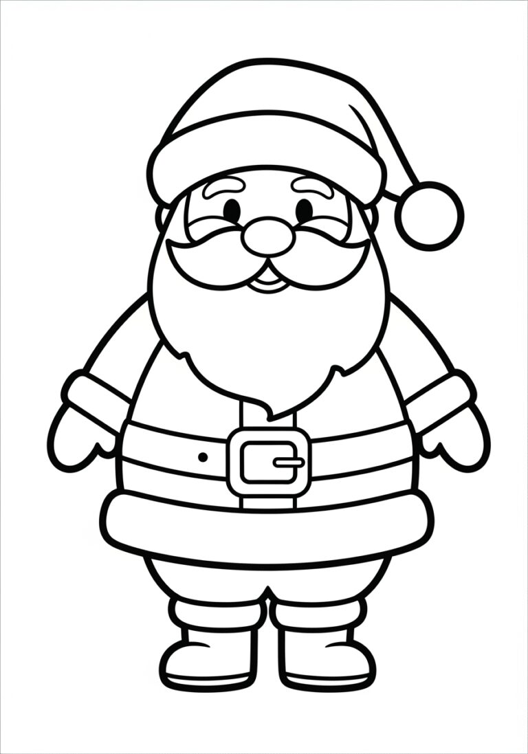 Coloring Page of Santa Claus Coloring Page of Santa Claus