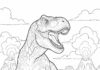 Coloring Page of T-Rex to Print Out and Color