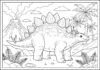 Coloring Page Stegosaurus to Print and Color