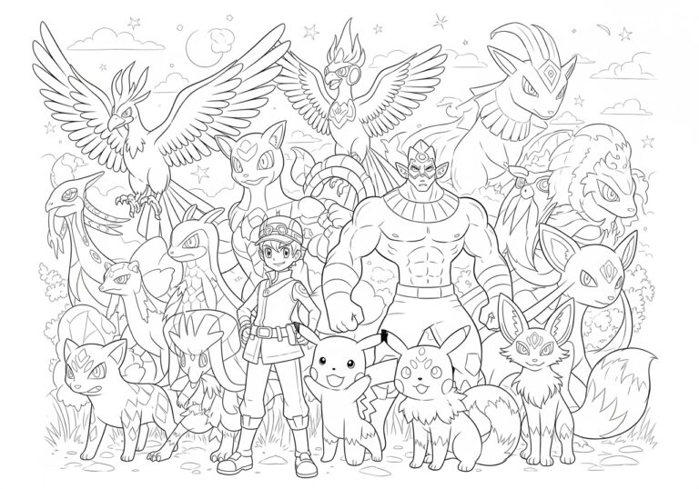 Pokemon Coloring Page to Print Out and Color