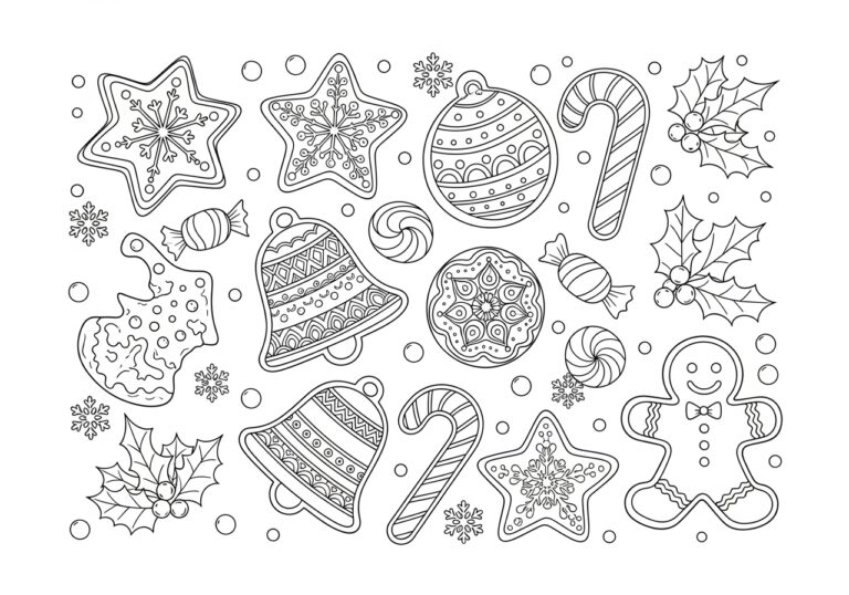 Coloring Page Christmas Cookie Coloring Page Christmas Cookie