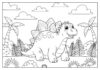 Coloring Page: Cute Dinosaur