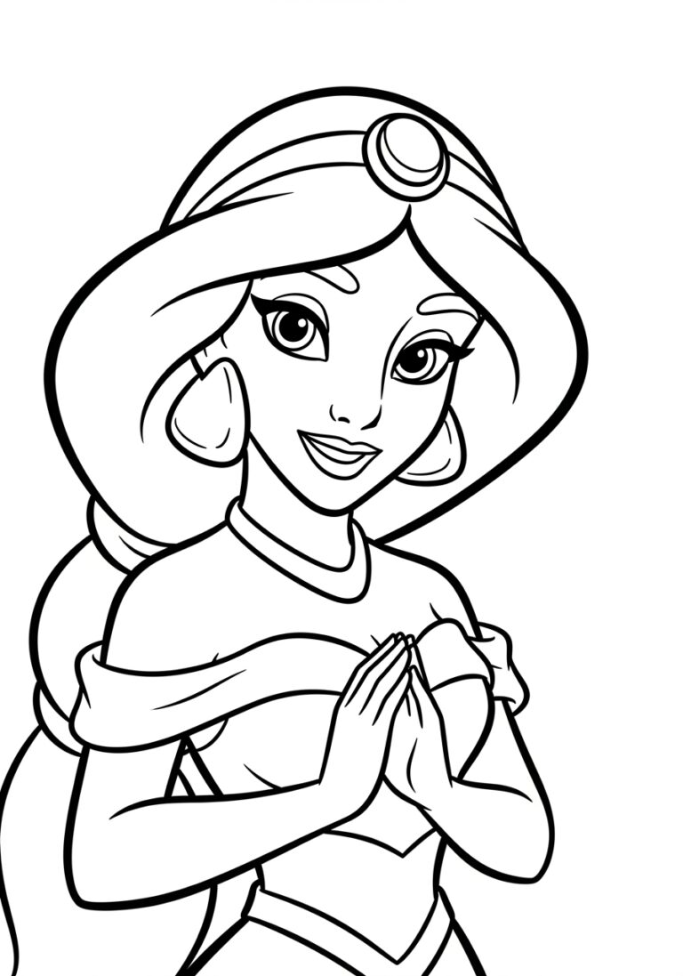 Coloring Page Disney Jasmine Coloring Page Disney Jasmine