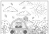 Coloring Page for Fall Harvest