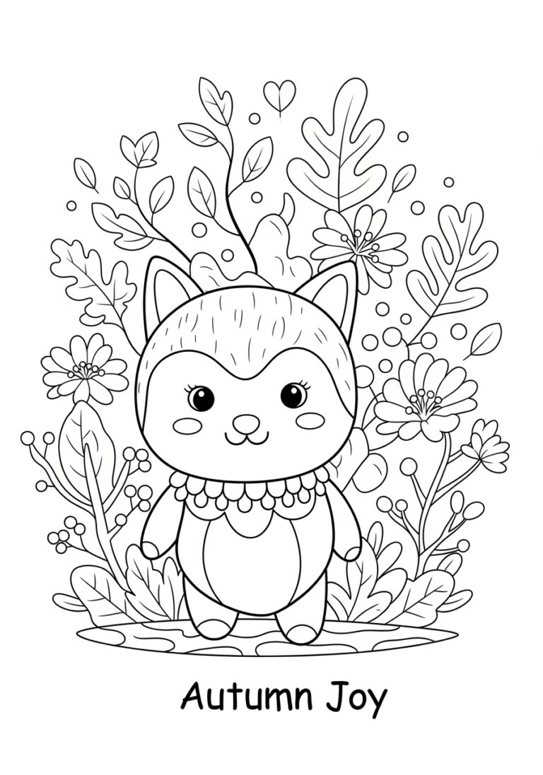 Coloring Page for Preschooler Fall