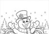 Coloring Page Frosty the Snowman