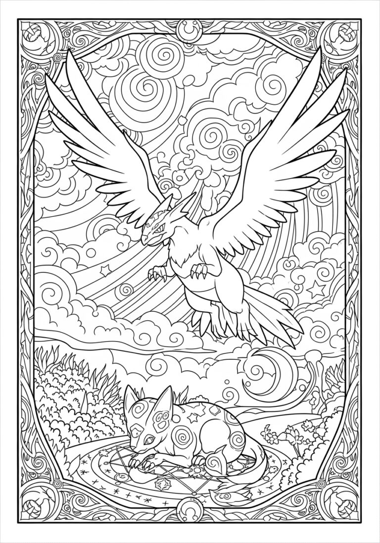 Coloring Page of Pokémon Cards Coloring Page of Pokémon Cards