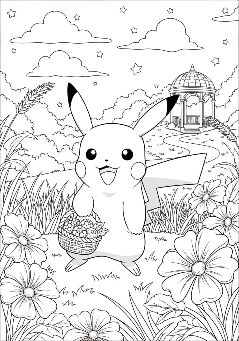 Pikachu Coloring Page to Print Out and Color Pikachu Coloring Page to Print Out and Color