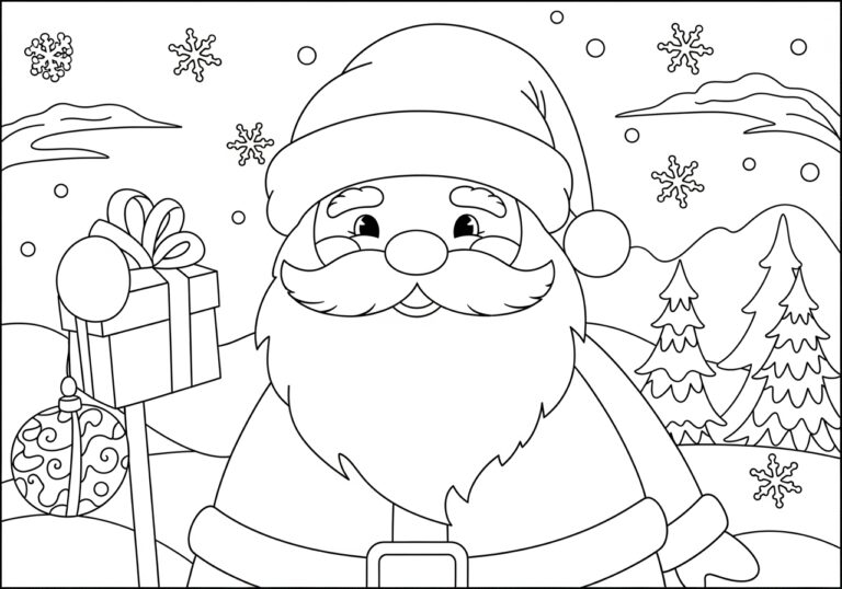 Colour the Santa Claus Coloring Page Colour the Santa Claus Coloring Page