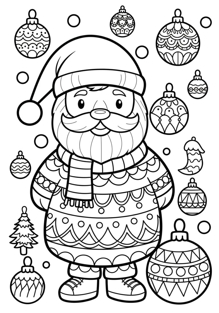 Coloured Christmas Picture to Print