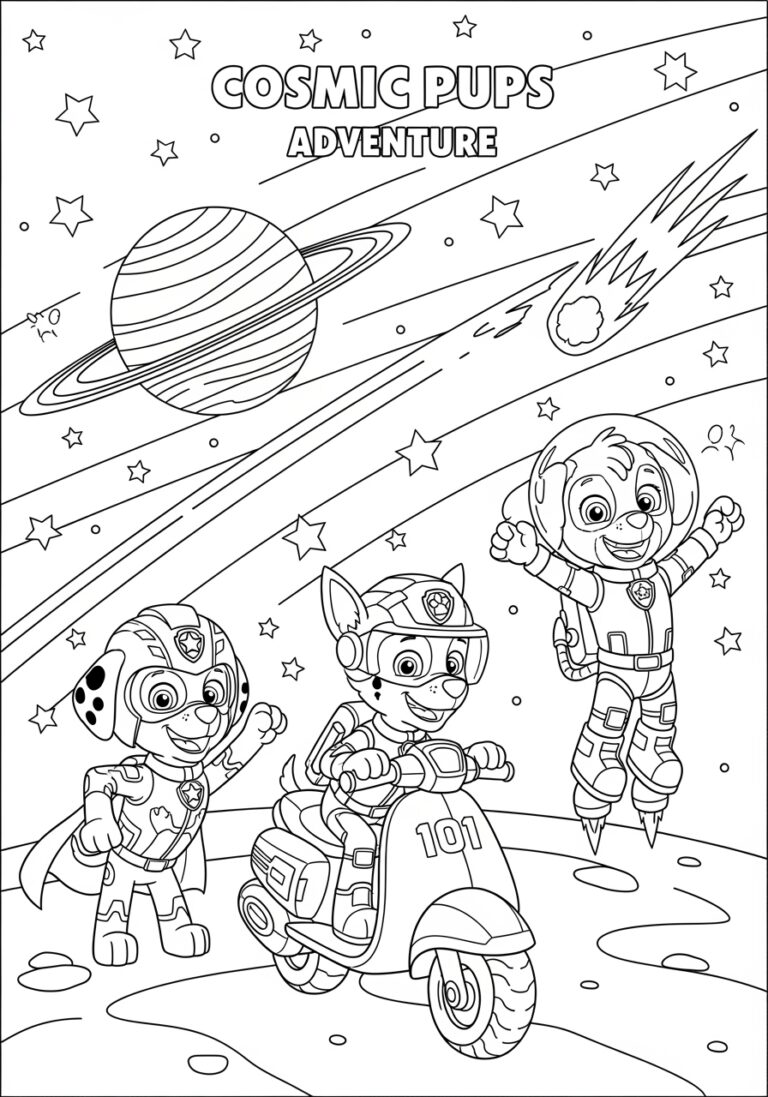 Cosmo Paw Patrol Coloring Page Cosmo Paw Patrol Coloring Page
