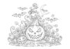 Creepy Halloween Coloring Page