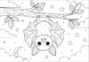 Cute Baby Bat Coloring Page