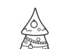 Cute Christmas Tree Coloring Page