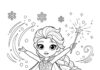 Cute Elsa Coloring Page