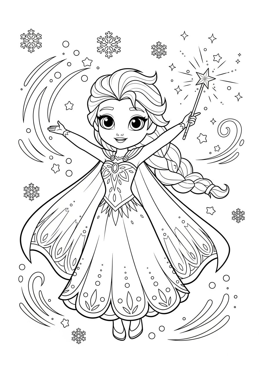 Printable Princess Elsa Coloring Pages 2025 