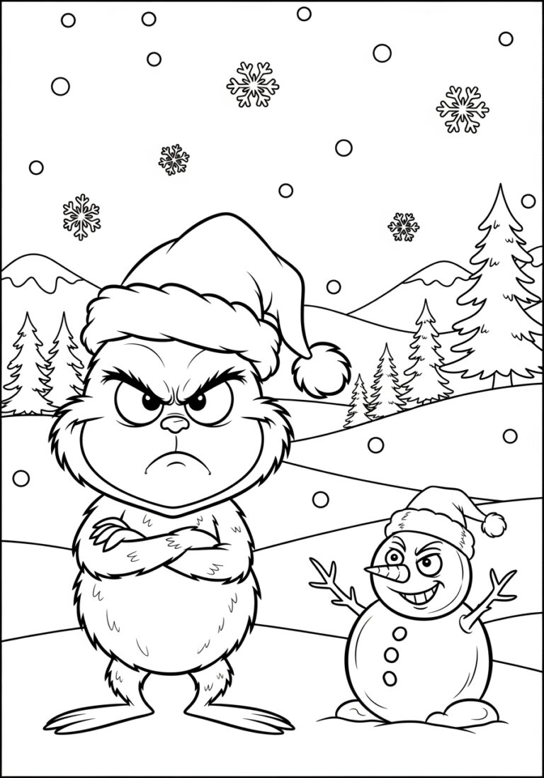 Cute Grinch Coloring Page