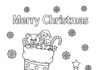 Cute Merry Christmas Coloring Page