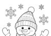 Cute Snowman Coloring Page for Kids
