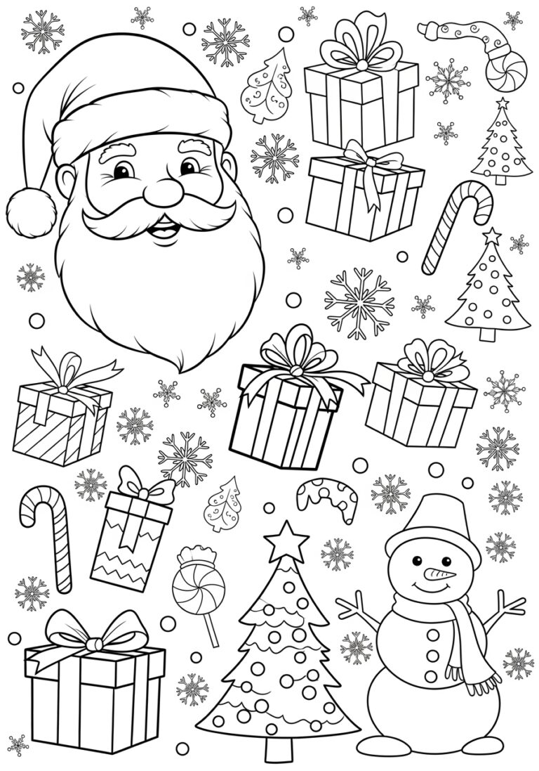Dear Santa Coloring Page Dear Santa Coloring Page