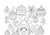 December Holiday Coloring Page