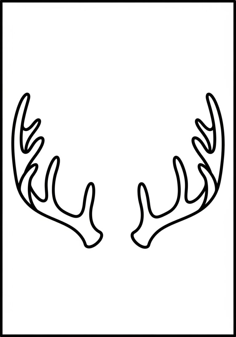 Deer Antler Coloring Page