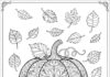 Detailed Fall Coloring Page