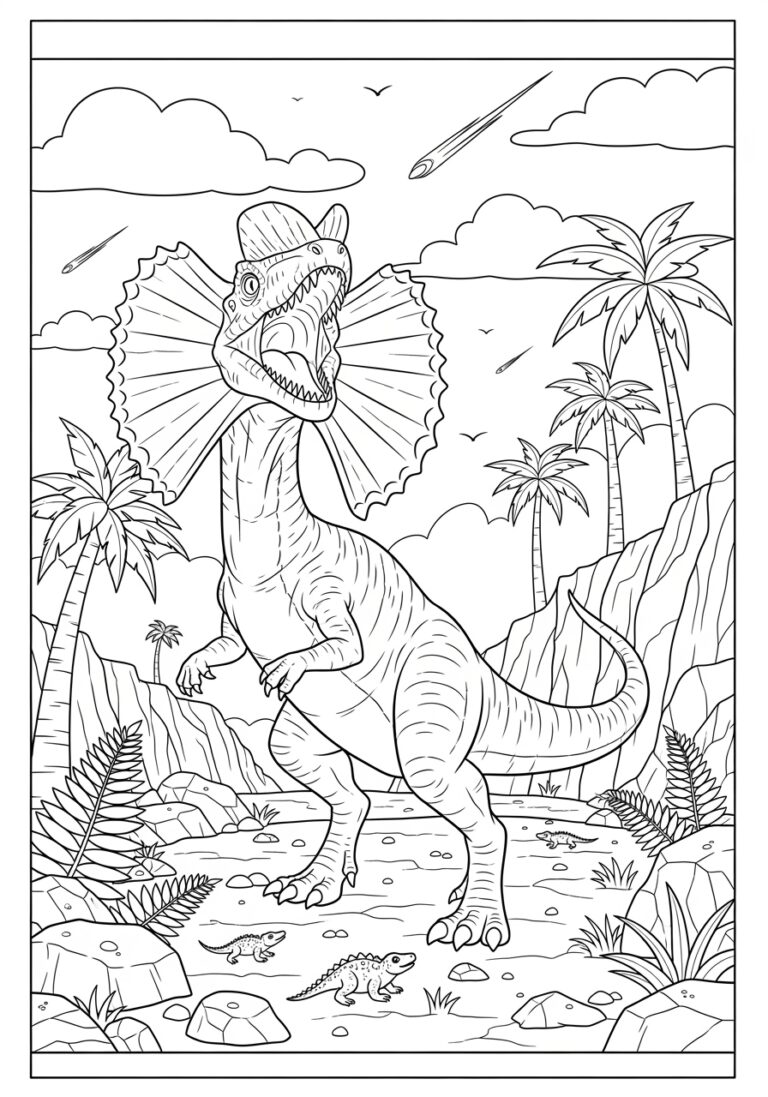 Dilophosaurus Picture to Print Out and Color Dilophosaurus Picture to Print Out and Color