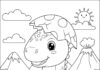 Dino Egg Coloring Page