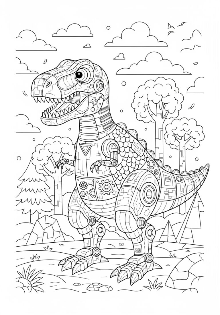 DinoCore Coloring Page to Print Out and Color DinoCore Coloring Page to Print Out and Color