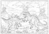 Dinosaur Battle Coloring Page