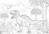 Dinosaur Coloring Game to Print Out and Color