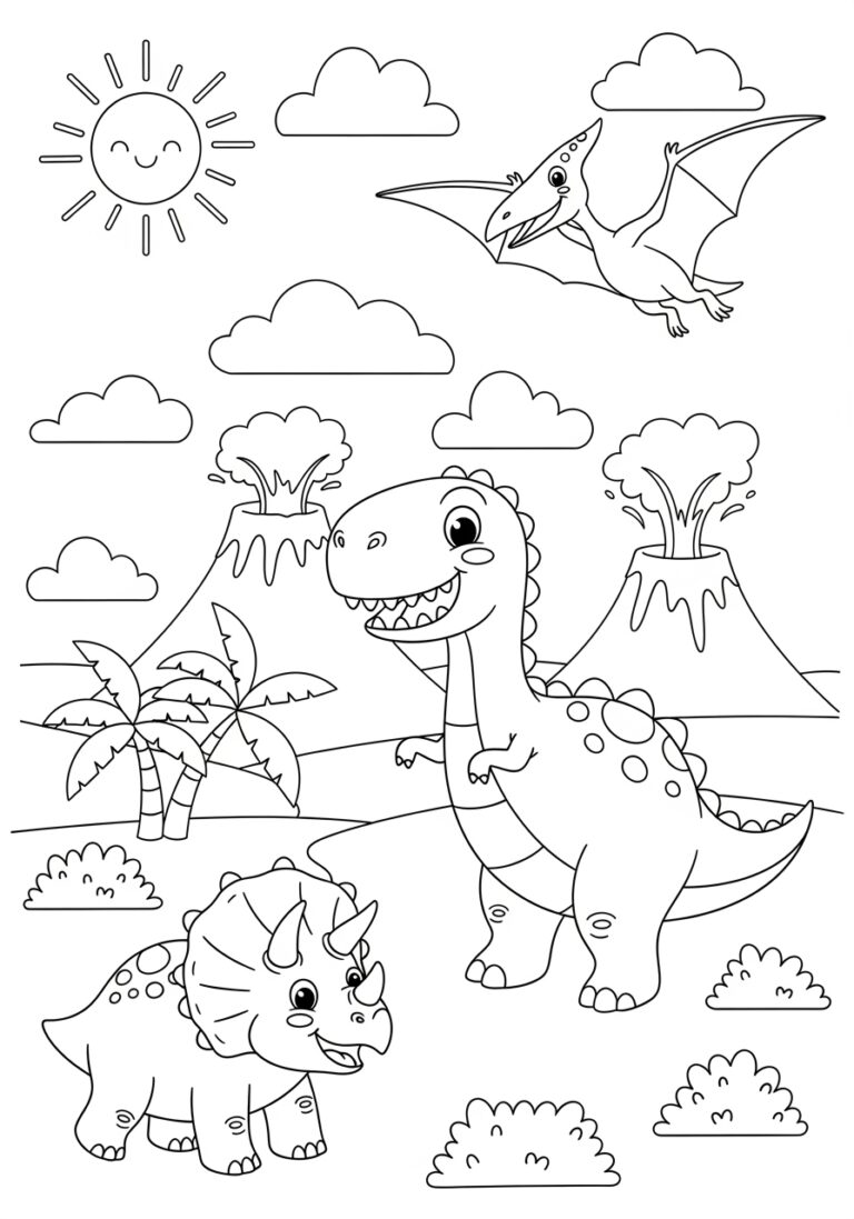 Dinosaur Coloring Page for Kindergarten Dinosaur Coloring Page for Kindergarten