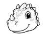 Dinosaur Head Coloring Page