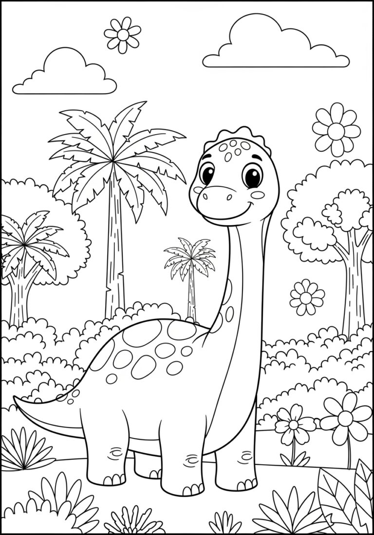 Dinosaur Picture to Print Out and Color