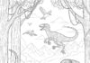 Dinosaur Raptor Picture to Print Out and Color