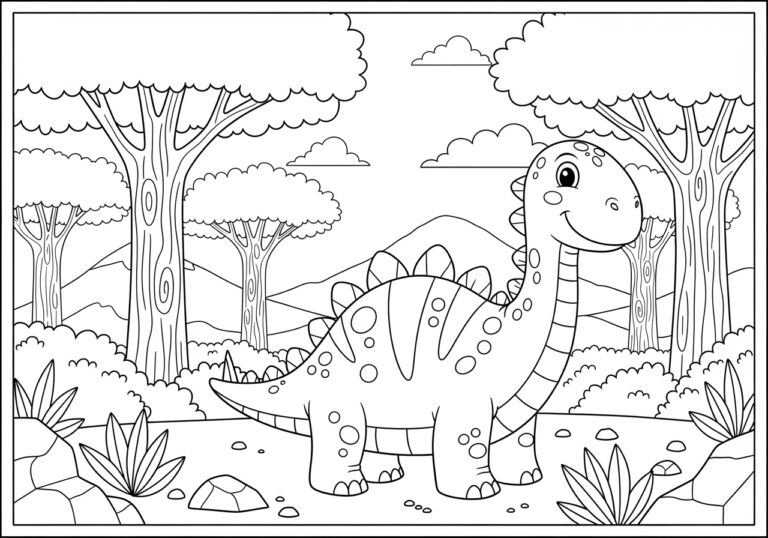 Dinosaur Sketch for Coloring Dinosaur Sketch for Coloring
