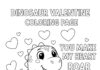 Dinosaur Valentine Coloring Page