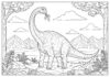 Diplodocus Coloring Page to Print and Color