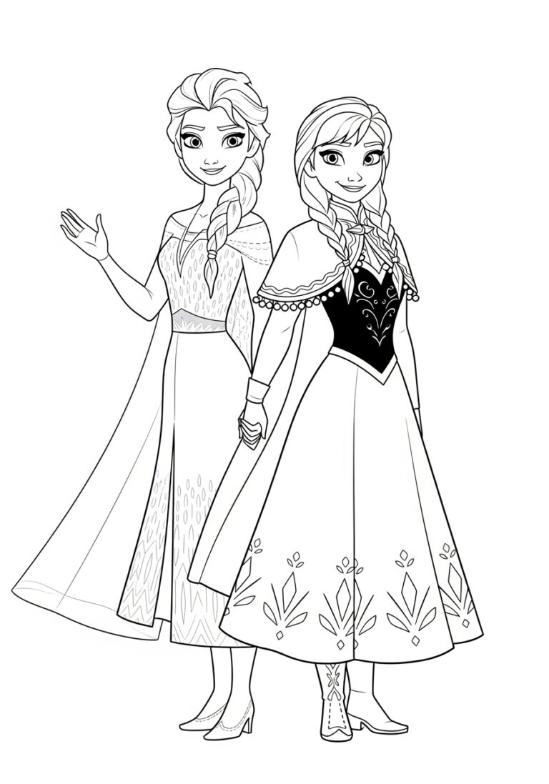Disney Coloring Page Frozen Elsa and Anna Disney Coloring Page Frozen Elsa and Anna