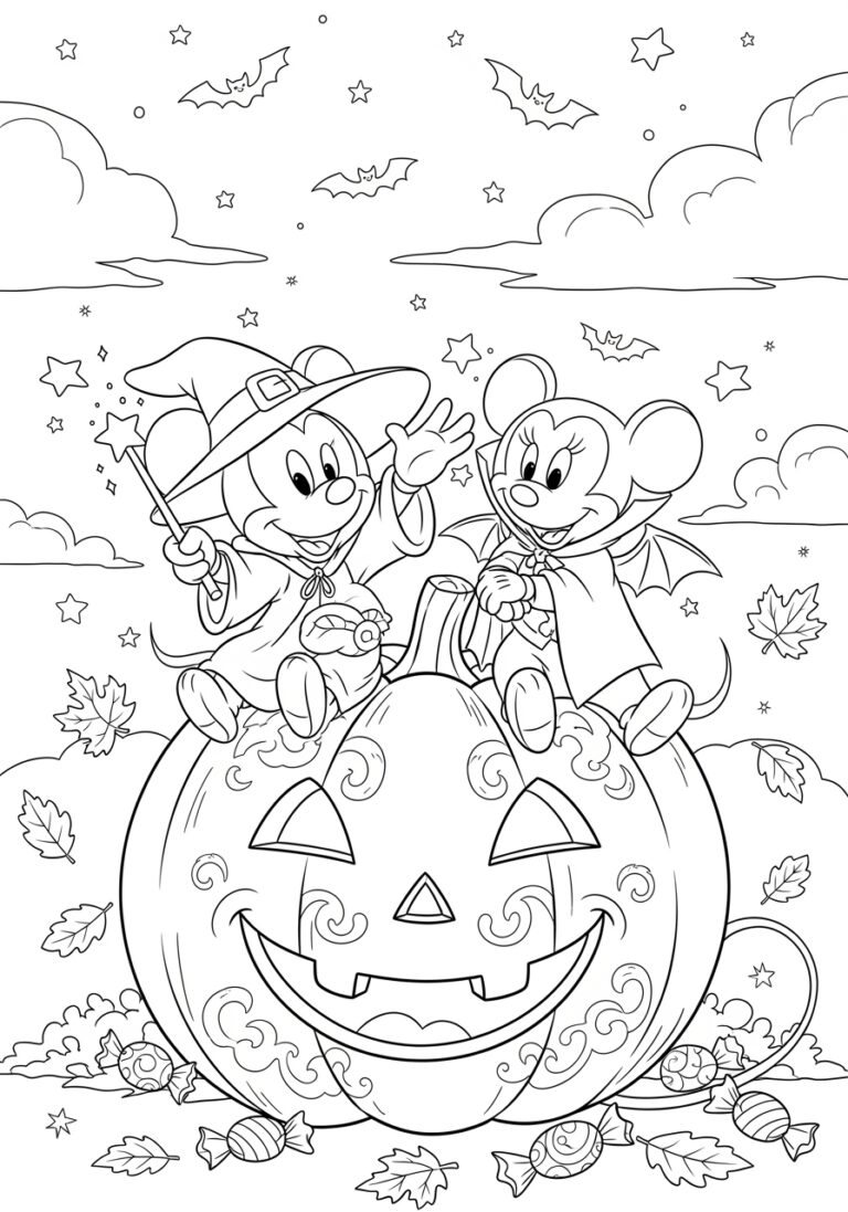 Disney Halloween Coloring Page Disney Halloween Coloring Page