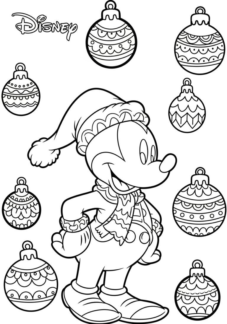 Disney Holiday Coloring Page