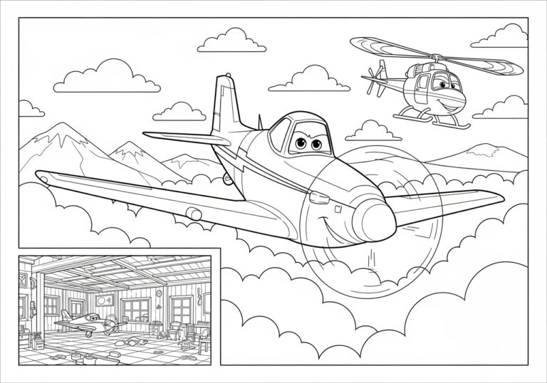 Disney Plane Coloring Page to Print Out and Color