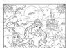 Disney Princess Halloween Coloring Page