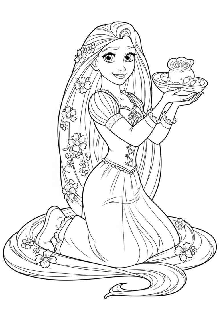Disney Rapunzel Coloring Page Disney Rapunzel Coloring Page