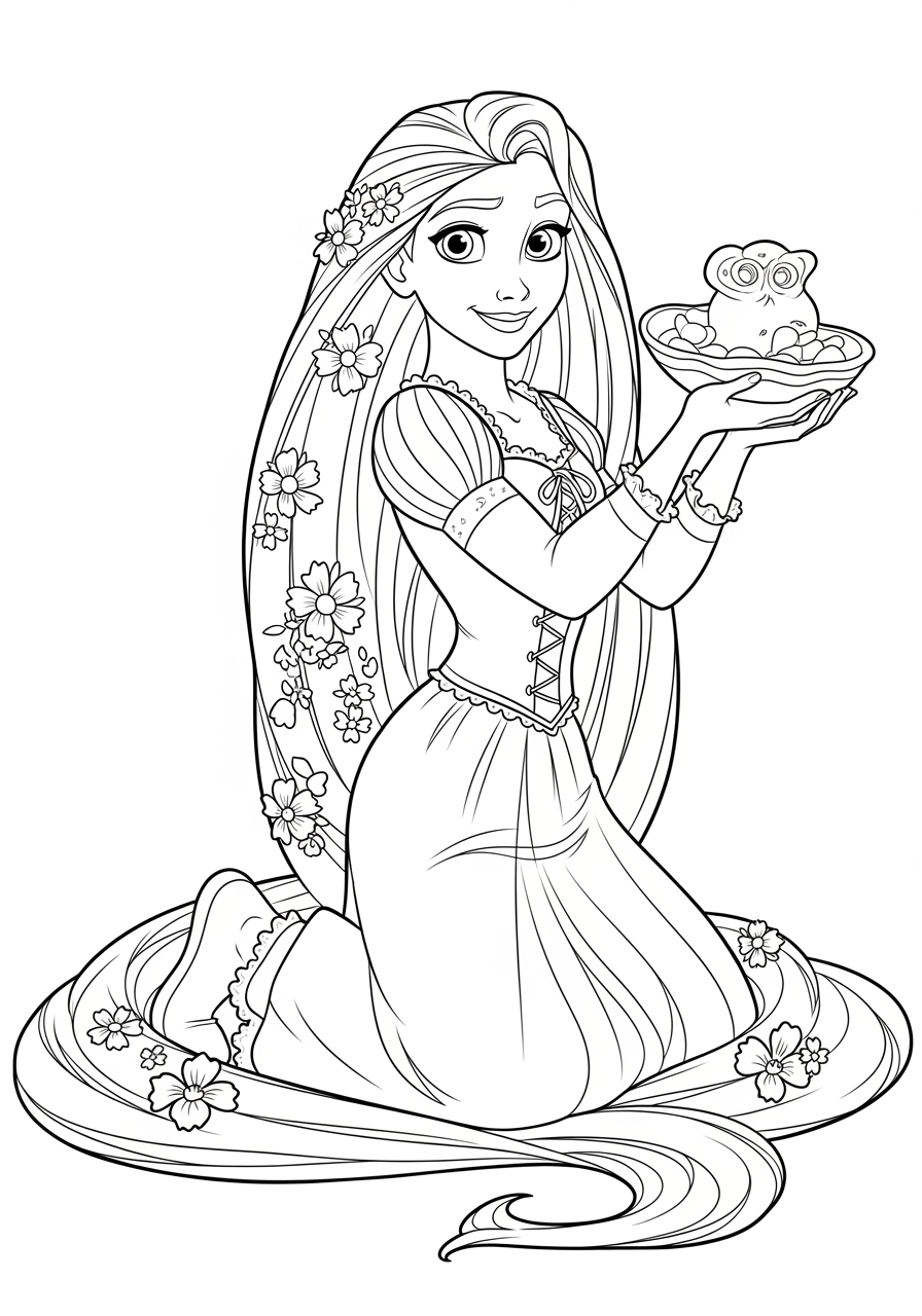 Disney Rapunzel Coloring Page for Kids Disney Rapunzel Coloring Page for Kids