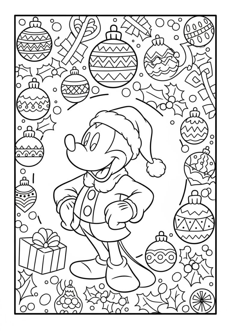 Disney Xmas Coloring Page Disney Xmas Coloring Page