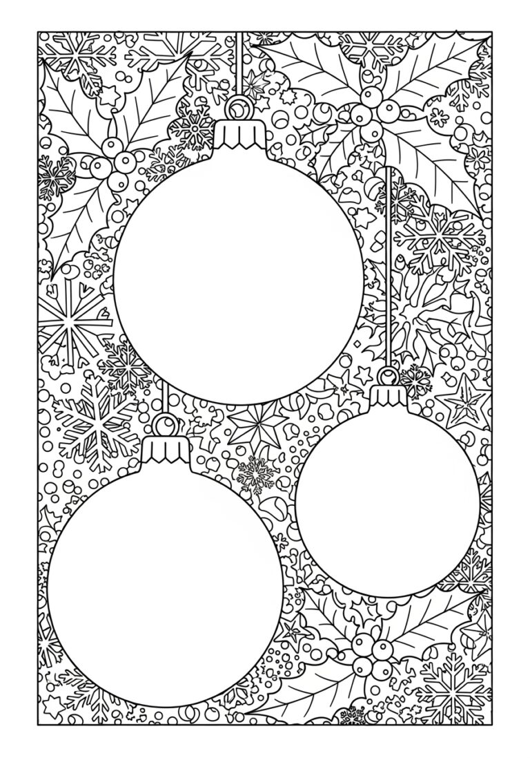 DIY Blank Ornament Template Coloring Page