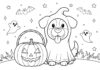 Dog Halloween Coloring Page