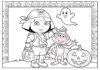 Dora Halloween Coloring Page to Print Out and Color
